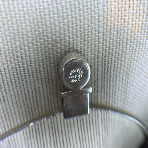 VINTAGE NECKLACE & ONYX PENDANT STAMPED STERLING SILVER MEXICO 925 - Picture 9 of 13